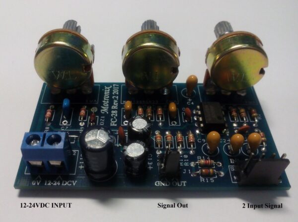 Mono Tone Control Pre Amplifier FC-28 Rev.2 with Vol. Bass Treble 12-24VDC - Image 2