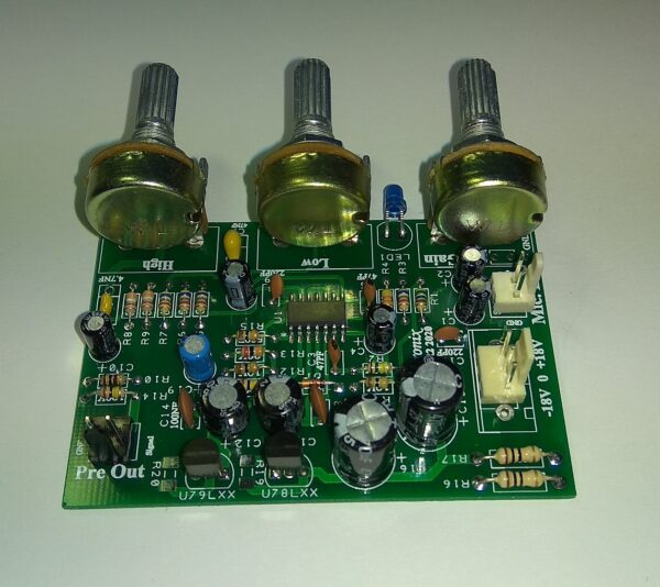 MM-R2 2020A Microphone HQ. Low Noise Preamplifier Board With Gain Bass Treble Control - Image 2
