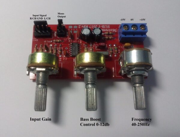 SUB-1Rev.2 Active Subwoofer Low Pass Filter High Quality Freq.50Hz~235Hz + 45Hz Bass Boost