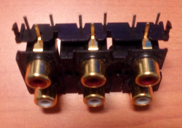 PCB Mounting Stereo 6 RCA Gold Plate Female Socket Connector - Image 3