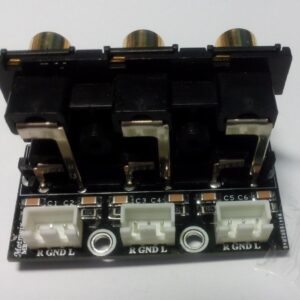 Stereo RCA Gold Plate 6P Female Socket With PCB For DIY Pre Amplifier