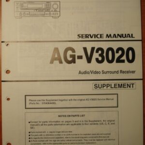 Teac Service Manual V-770/CD-P3100&4100/AG-V3020/supp