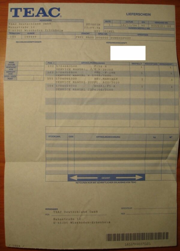 Teac Service Manual V-770/CD-P3100&4100/AG-V3020/supp - Image 9
