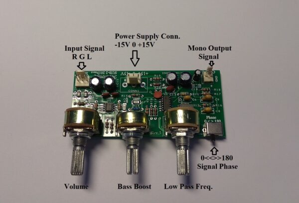 SUB-2 Active Subwoofer LowPass Filter High Quality Freq.40Hz~400Hz+Bass Boost+Phase Control - Image 3