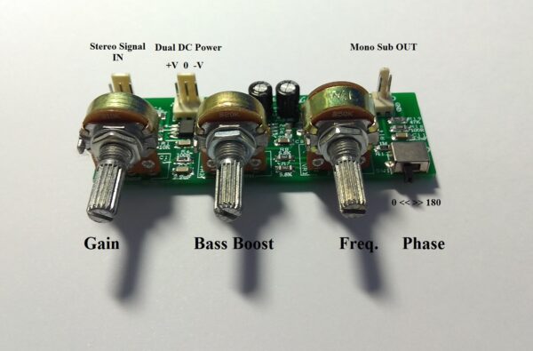 SUB-2 Active Subwoofer LowPass Filter High Quality Freq.40Hz~400Hz+Bass Boost+Phase Control - Image 7