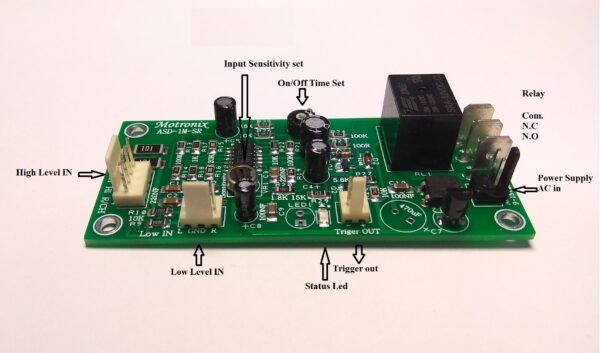 ASD-1M-SR Audio Signal Detecting Auto Power On/Off with 12V Trigger out - Image 2