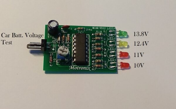 MCAR-VD12 Car Battery Voltage Level Detector Module PCB Assembled or DIY KIT - Image 4