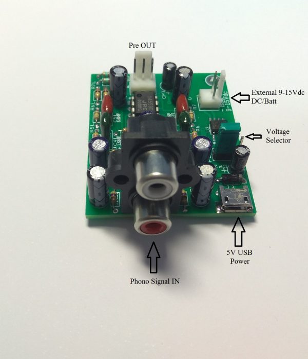 M-PH682USB Phono Stage Low Noise Preamp. Work with USB 5Vdc or Single 9-15Vdc - Image 5