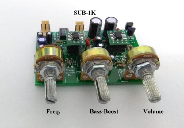 Subwoofer Low Pass Filter Electronic Crossover 50Hz~250Hz Assembled or DIY KIT with 45Hz Bass-Boost Model SUB-1K - Image 2