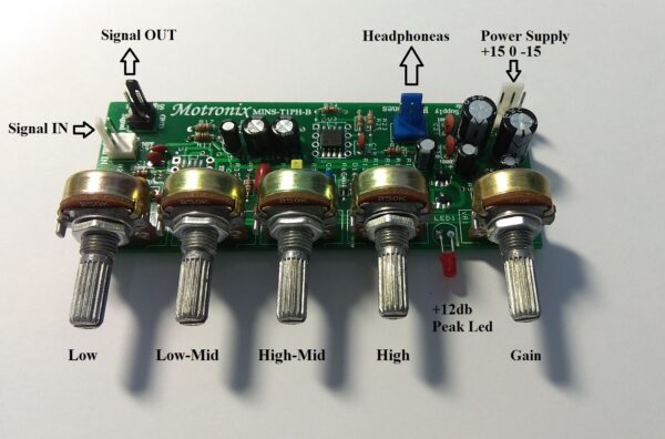 Guitar/Instrument Pre-amplifier With 4 band Tone Control With/Without Headphones Amplifier MINS-T1 - Image 3