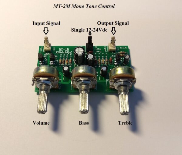 MT-2 Mono/Stereo Volume Bass Treble Tone Control Pre Amp. Work with Single12-24Vdc - Image 3