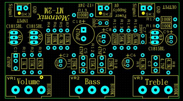 MT-2 Mono/Stereo Volume Bass Treble Tone Control Pre Amp. Work with Single12-24Vdc - Image 8