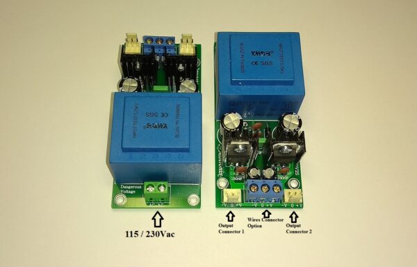 MPS-DV2S/DV1S 110/230Vac to Dual Regulated 12-18Vdc (+ 0 -) Power Supply for Audio Pre Amplifiers - Image 3