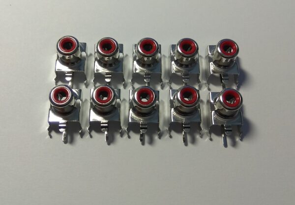 PCB RCA Phono Socket Connector Red / White For Audio Video - Image 5