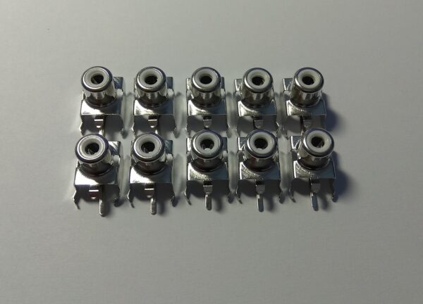 PCB RCA Phono Socket Connector Red / White For Audio Video - Image 4