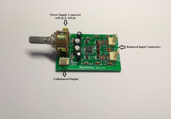 XLR-Y1 Stereo XLR/Balance Input to Unbalance Output Driver Stage for Power Amplifiers W.Vol - Image 2
