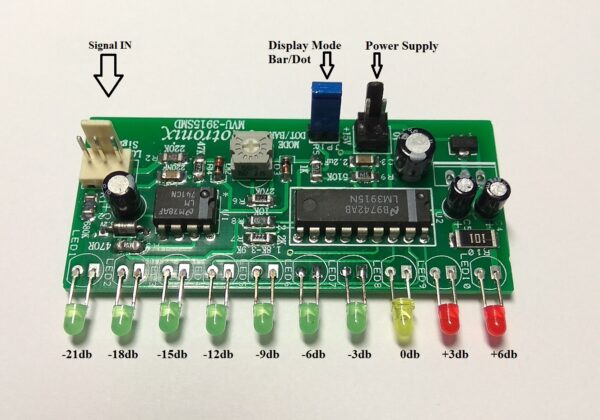 MVU-3915 Precision VU Meter -21db to +6db with Dot/Bar option - Image 6