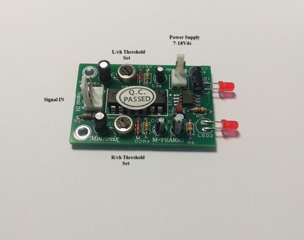 Stereo Peak Signal Detector Module for Audio Use. MPEAK-93 - Image 2