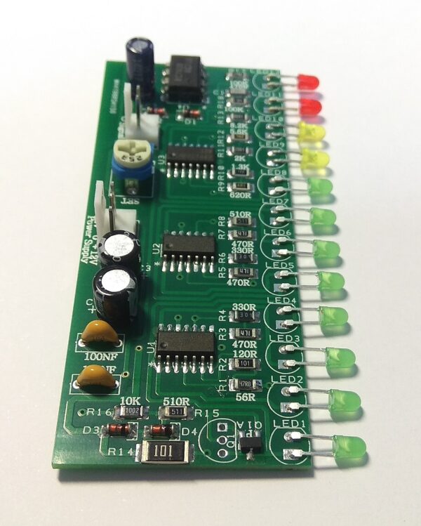 M-VU12 Stereo VU Meter for professional use and recording with 12 Led's - Image 2