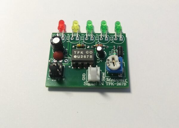 TFK-267B  Telefunken 5 Led VU Meter -20 to +3db. Single 12Vdc P.S - Image 3