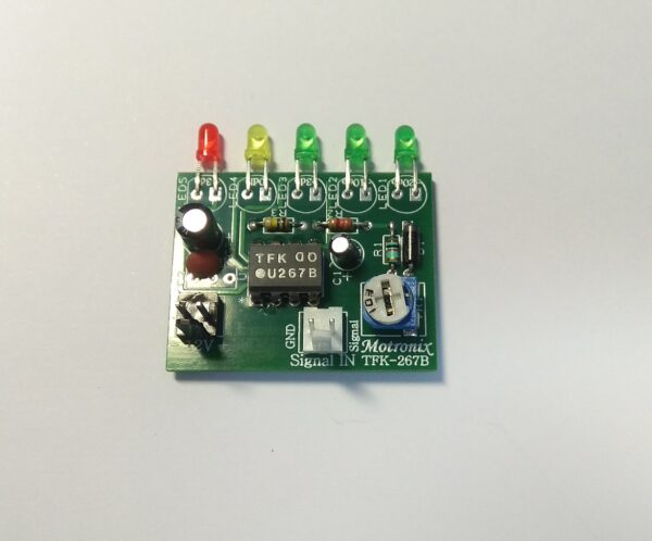 TFK-267B  Telefunken 5 Led VU Meter -20 to +3db. Single 12Vdc P.S