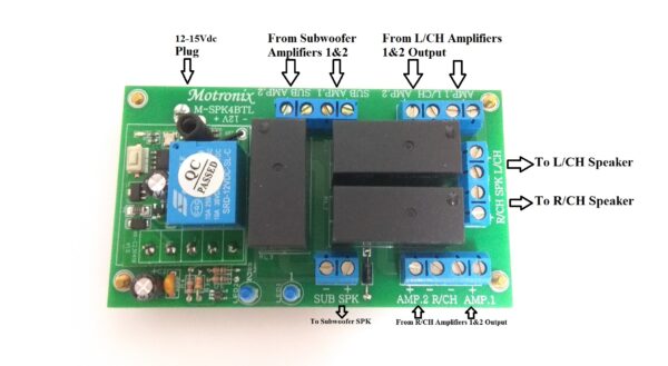 M-SPK4BTL Speaker Switch Control for 2CH+1SUB Controlled by Switch or Remote Control - Image 3
