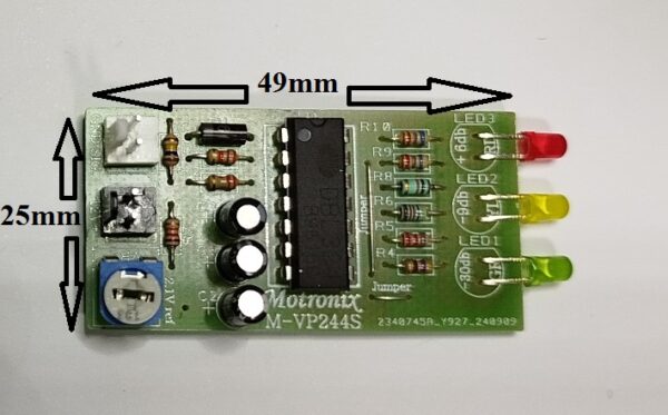 M-VP244 3 LED Audio Level Meter for Amps Preamps etc. -30db,-9db,+6db DIY Kit - Image 2