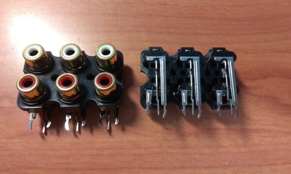 Gold High Quality RCA Connector 6P