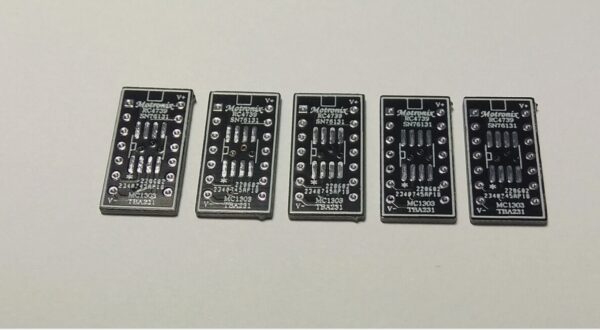 RC4739 uA739 MC1303 SN76131 Replacement IC Adapter PCB DIP14 to SO-8